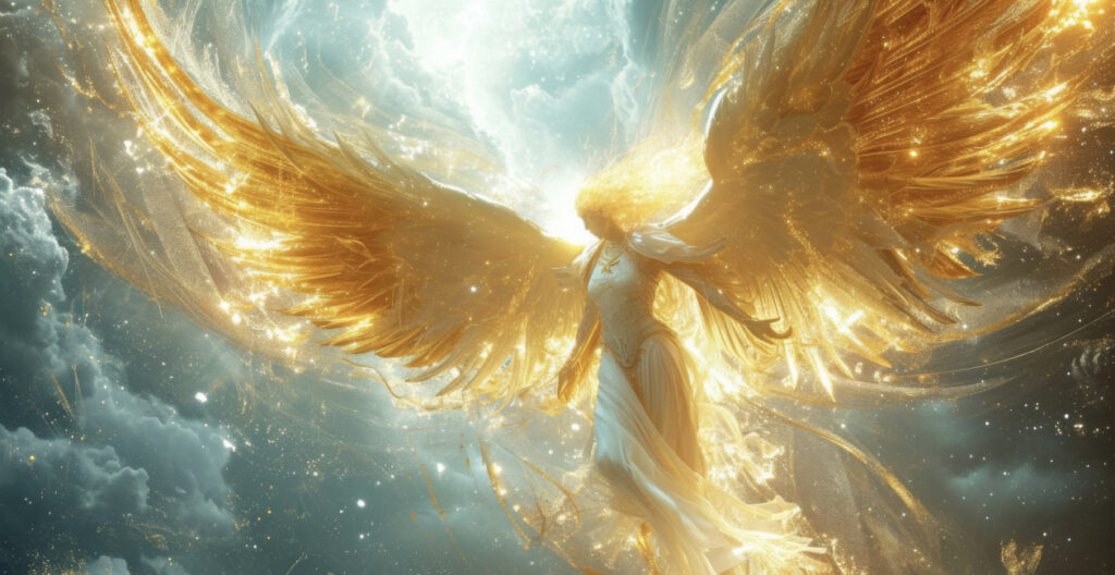 angel golden wings